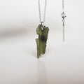 15 mln years Moldavite Silver 925 Pendant with chain "Stone of greatness"