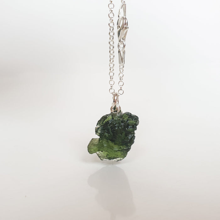 15 mln years Moldavite Silver 925 Pendant with chain "Stone of Greatness"