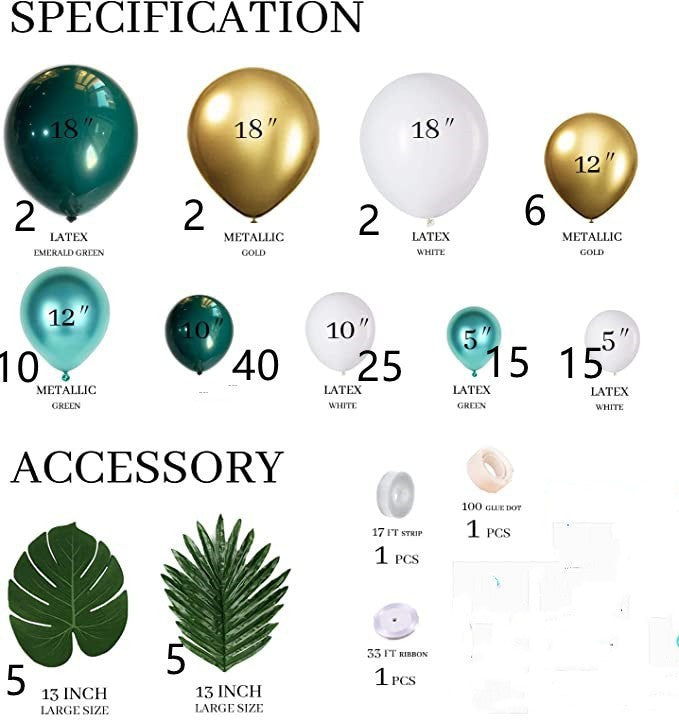 $19.9 Sale Mocsicka Jungle Animal Green Balloons Garland Arch Set Party Decoration