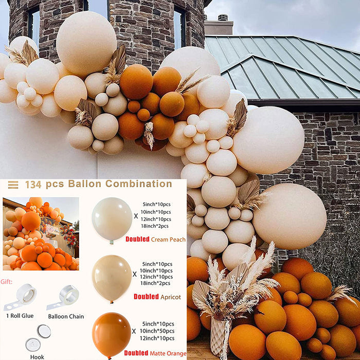 $19.9 Sale Mocsicka Orange Balloon Arch 134Pcs Latex Balloons for Birthday Party