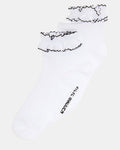 2 PACK AVA RUFFLE SOCKS WHITE Women's Double Ruffle Edge Anklet Socks | Steve Madden