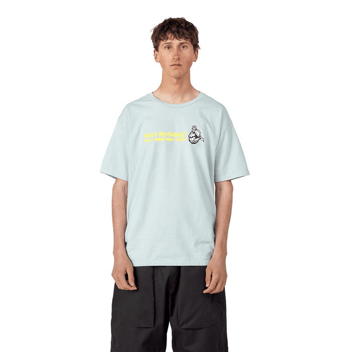 686 Huf Riding Heavyweight Premium Short Sleeve T-Shirt Huf Light Blue - Comor - Go Play Outside