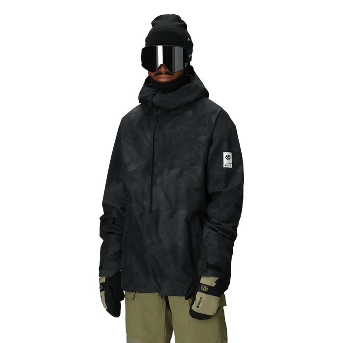 686 Men's Gore - Tex Fragment Shell Anorak 2026 Black Hemisphere - Comor - Go Play Outside