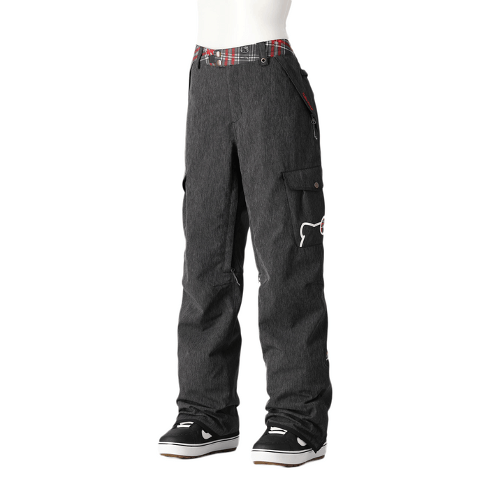 686 Women's Aura Insulated Cargo Pant 2025 Hello Kitty Black Denim - Comor - Go Play Outside