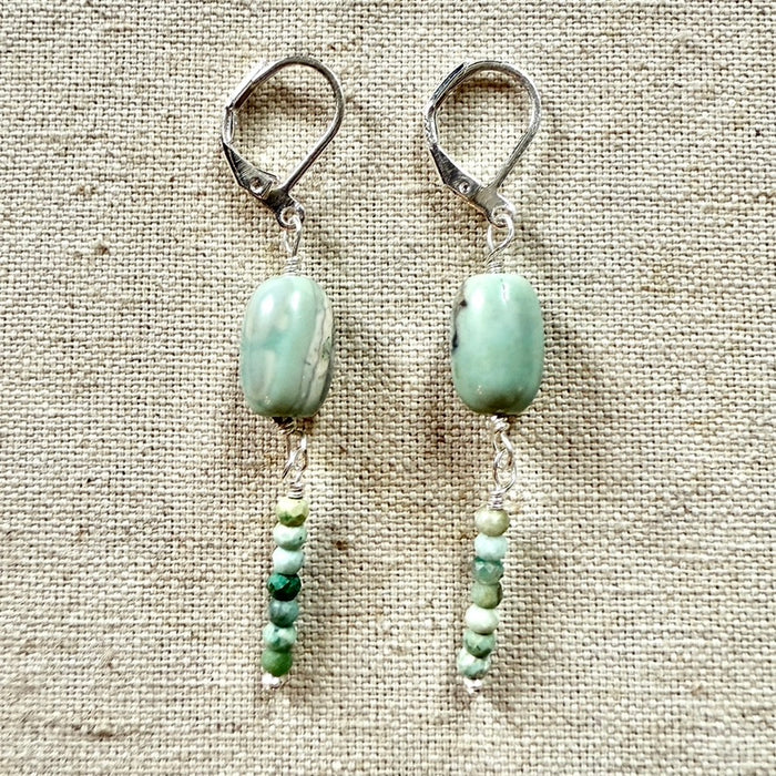 Agate & Opal earrings
