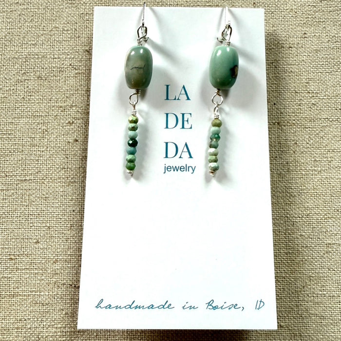 Agate & Opal earrings