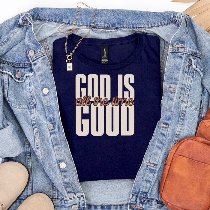 All the Time in Navy Graphic Tee and Sweatshirt