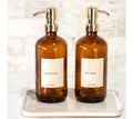 Amber Glass Soap Pump