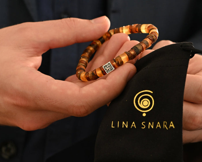 Amber Silver 925 Bracelet - Vytis - "Sun Stories"