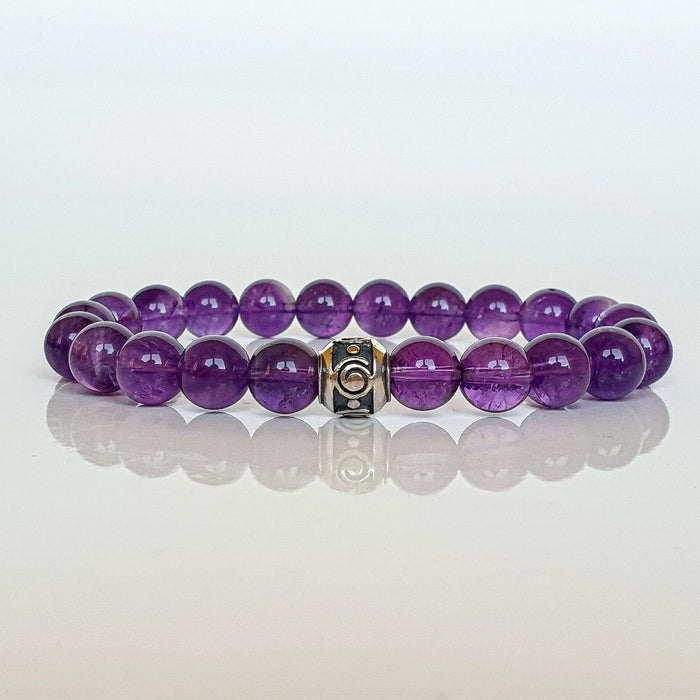 Amethyst A+ Silver Bracelet "Magic of The Universe"