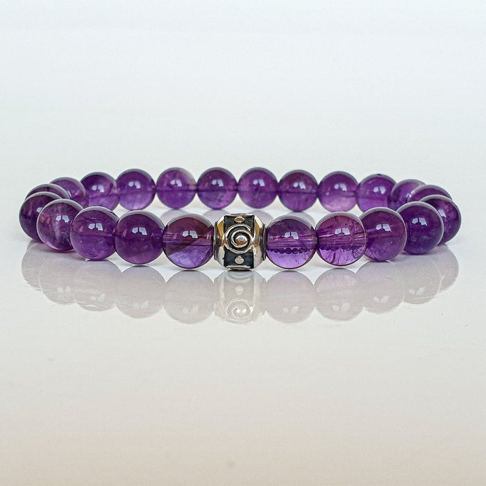 Amethyst A+ Silver Bracelet "Magic of The Universe"