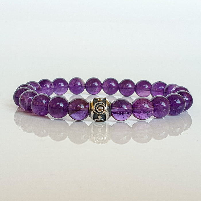 Amethyst A+ Silver Bracelet "Magic of The Universe"