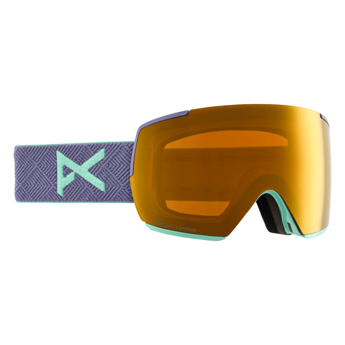 Anon M5 Low Bridge Fit Goggles Purple/Perceive Sunny Bronze + Perceive Cloudy Burst - Comor - Go Play Outside