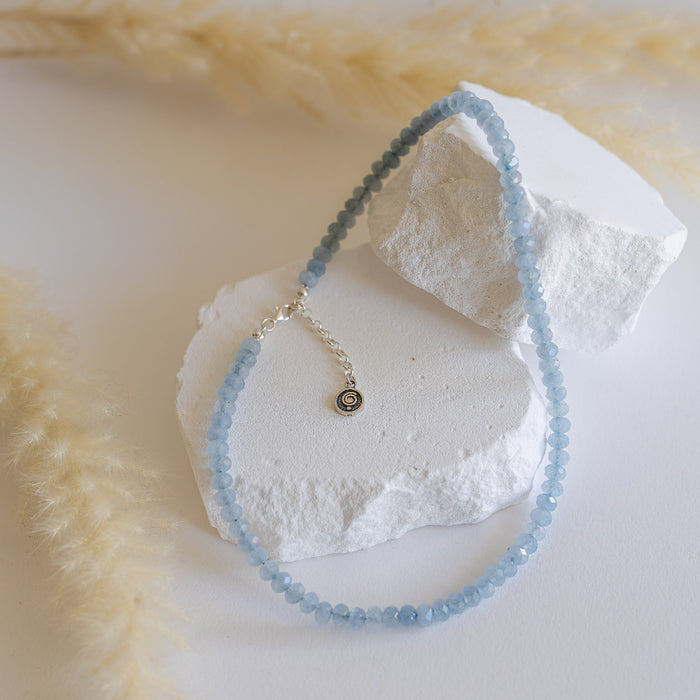 Aquamarine A+ Silver Necklace for Women "Stone of Faith"