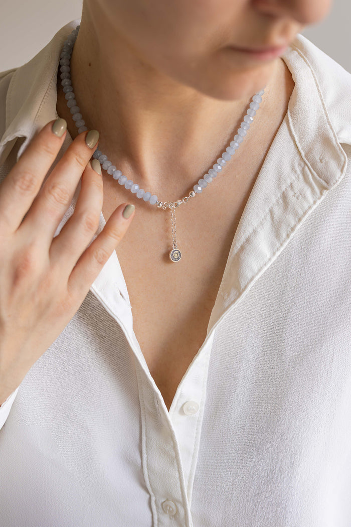 Aquamarine A+ Silver Necklace for Women "Stone of Faith"