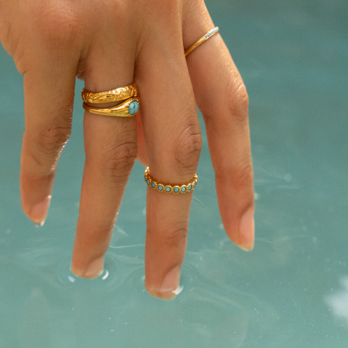Gold Turquoise Ring