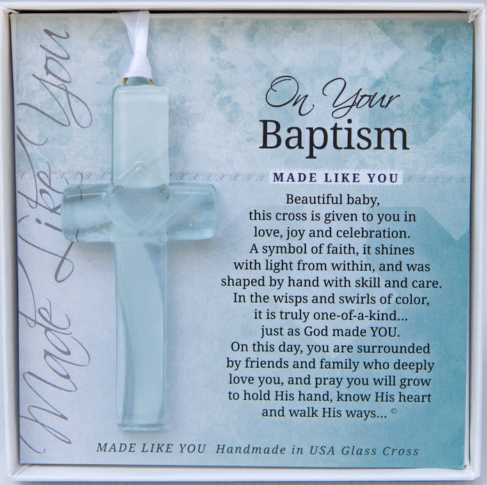 Baby Baptism Gift Glass Cross
