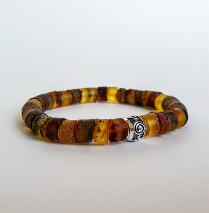 Baltic Amber Silver 925 Bracelet for Women "Sun Stories"