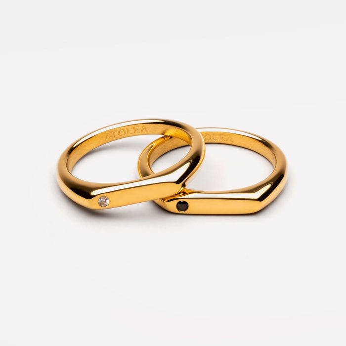 Gold Twin Rings