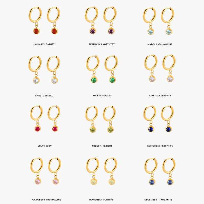 Birthstone Hoops Collection