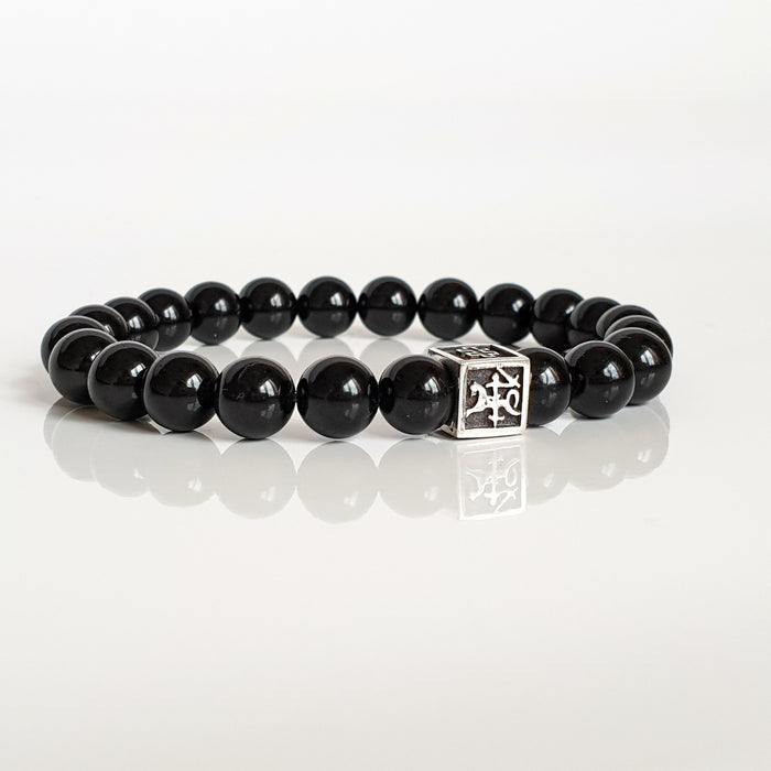 Black Tourmaline Bracelet for Men's - Beads Jewelry Fashion 2023