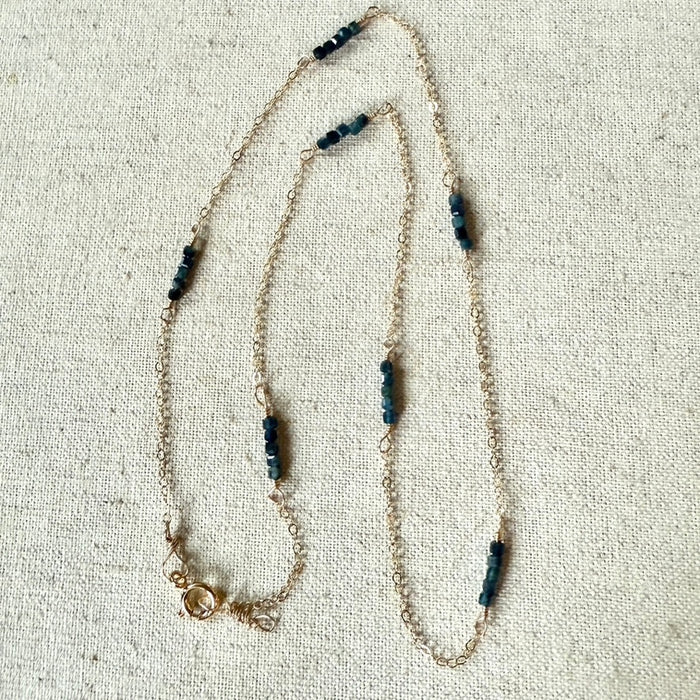 Blue Tourmaline Necklace