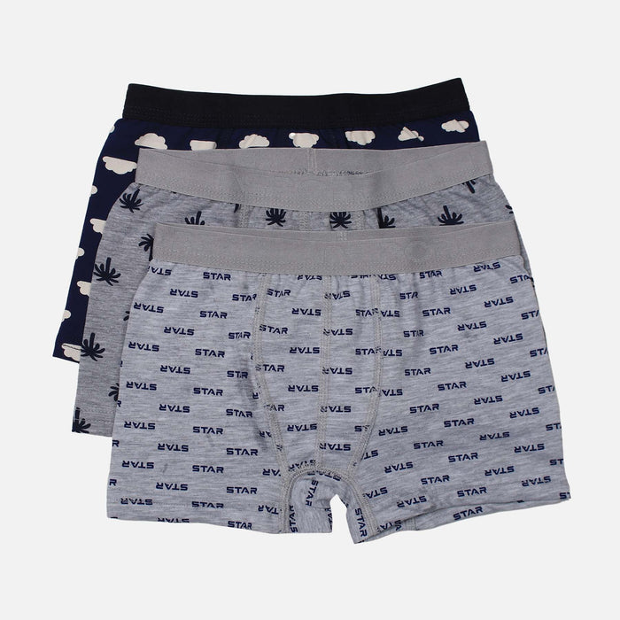 BOYS PRINTED BOXER 3 PIECES