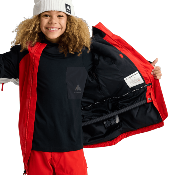 Burton Kids Powline Gore - Tex 2L Jacket 2026 Flame Scarlet/True Black - Comor - Go Play Outside