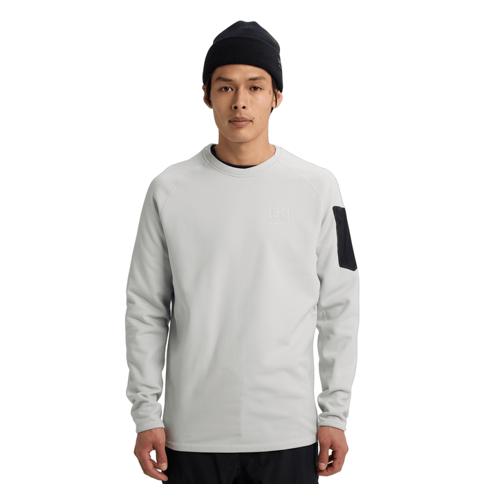 Burton Men's [ak] Baker Stretch Fleece Crew 2026 Gray Cloud - Comor - Go Play Outside