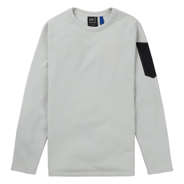 Burton Men's [ak] Baker Stretch Fleece Crew 2026 Gray Cloud - Comor - Go Play Outside