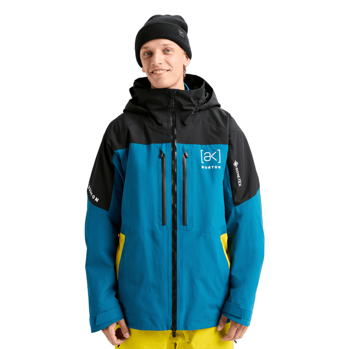 Burton Men's [ak] Swash Gore‑Tex 2L Jacket 2026 True Black/Blue Teal/Atomic Yellow - Comor - Go Play Outside