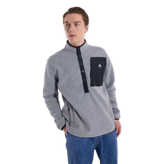 Burton Men's Cinder Pullover 2026 Grey Heather - Comor - Go Play Outside