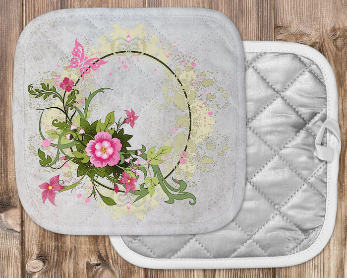 Butterfly Flower Wreath Potholder - Schoppix Gifts