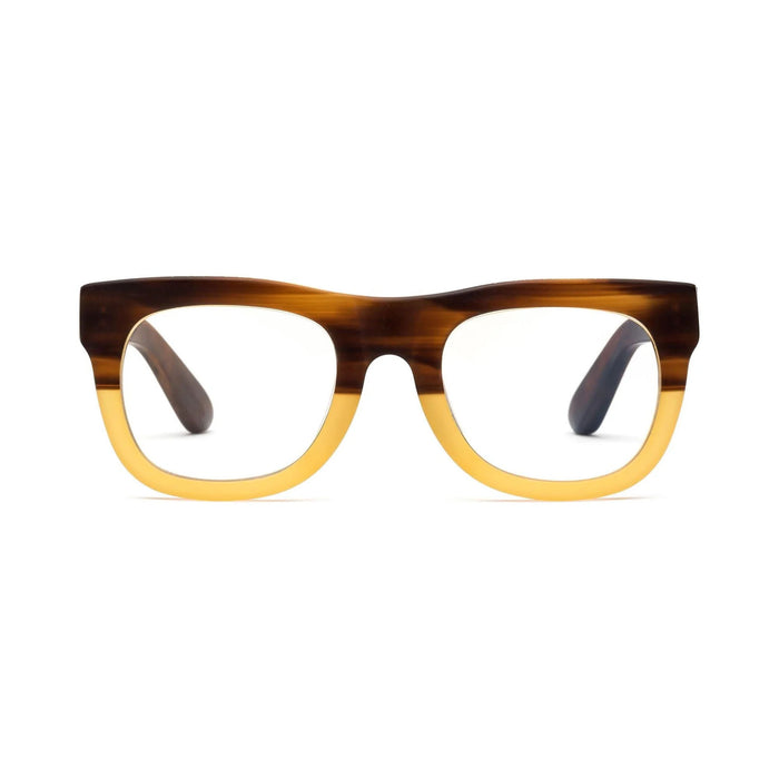 Caddis D28 Reading Glasses in Bullet Coffee on a white background at Addison West