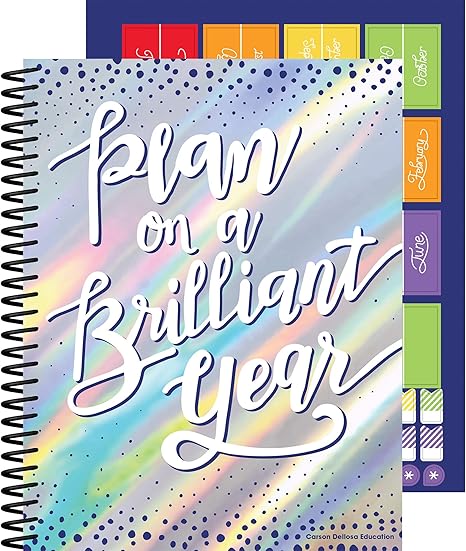Carson Dellosa Plan on a Brilliant Year 12 Month Teacher Planner (CD 105027)