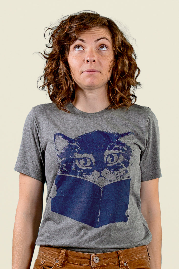 Cat Reading Book - Do Not Disturb I'm Reading x Kin Ship Goods Womens T-shirt