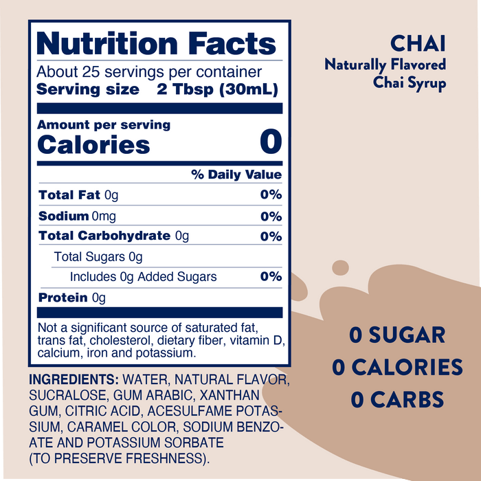 Chai Syrup - Sugar Free