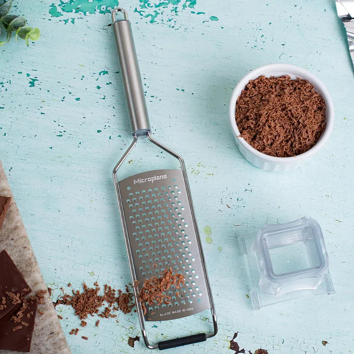 Microplane Professional Coarse Grater from the 1605 Peelers, Zesters, and Graters series, showing its sharp, durable stainless steel surface.