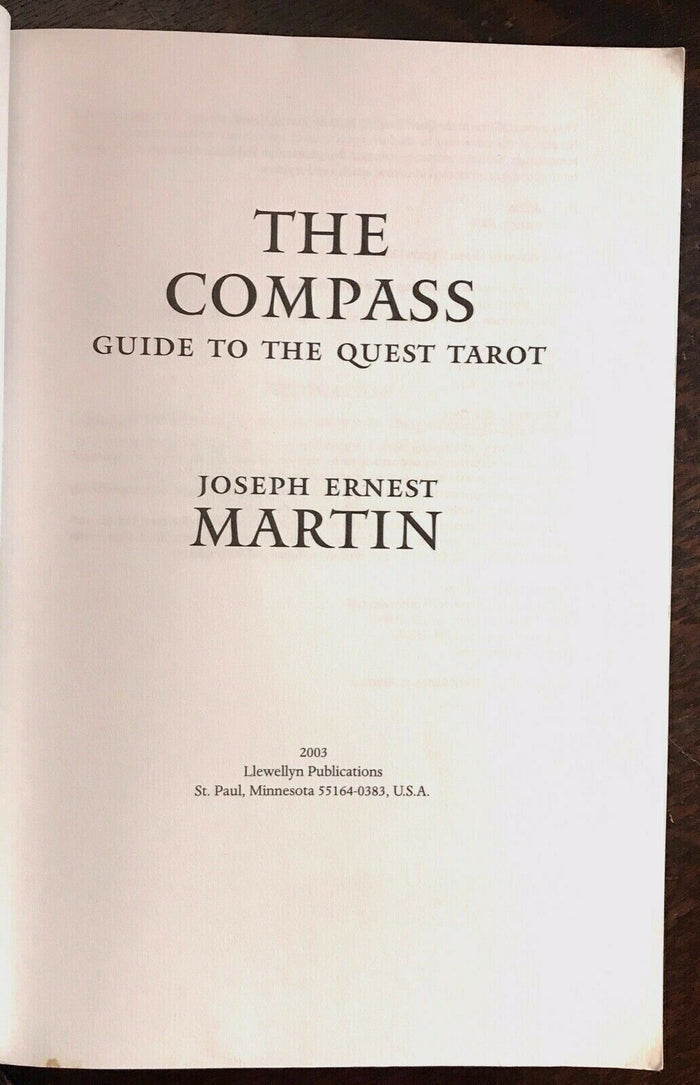 COMPASS GUIDE TO THE QUEST TAROT - Martin, 1st 2003 TAROT INSTRUCTION DIVINATION