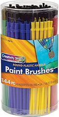 Creativity Street Round Paint Brushes, 144 PC (PAC 5173)