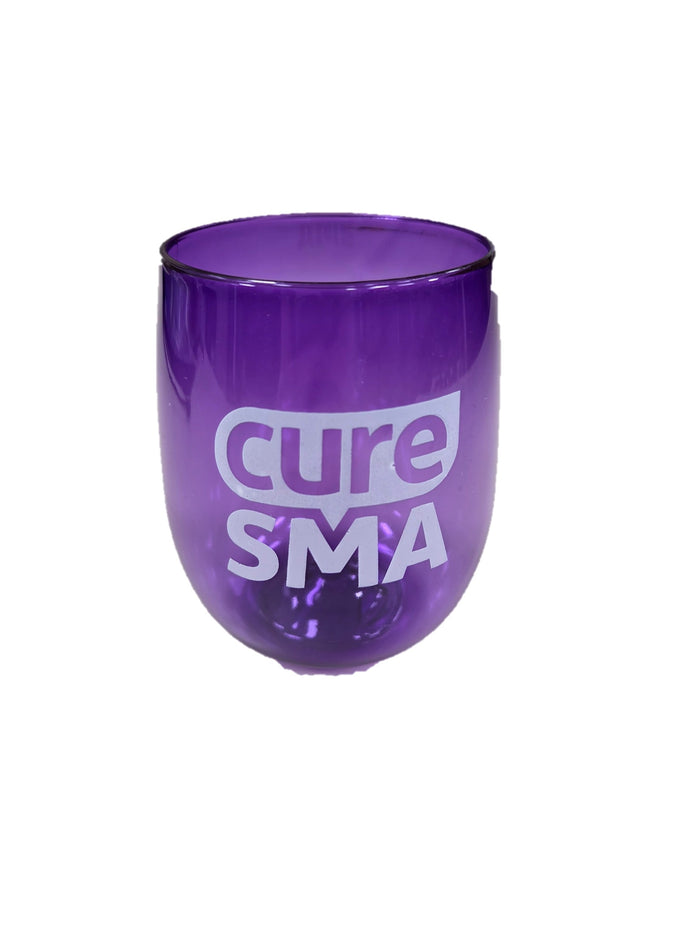 Cure SMA Purple Stemless Wine Glass
