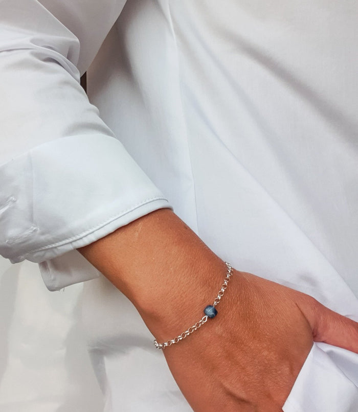 Delicate Kyanite A+ from Brasil Silver 925 Bracelet "Elevation"