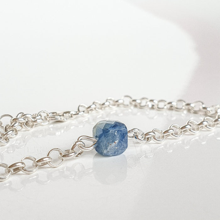 Delicate Kyanite A+ from Brasil Silver 925 Bracelet "Elevation"