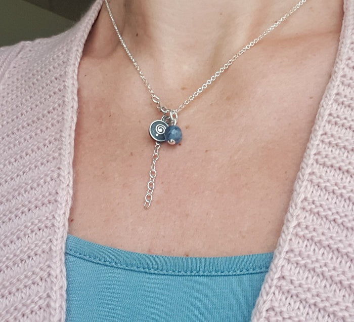 Delicate Kyanite A+ from Brasil Silver Pendant "Elevation"