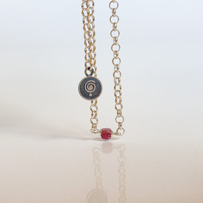 Delicate Purple Tourmaline A+ Silver 925 Bracelet "Harmony"