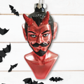 Devil Head Glass Christmas Ornament