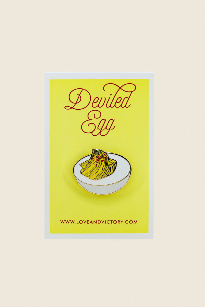 Deviled Egg Enamel Pin