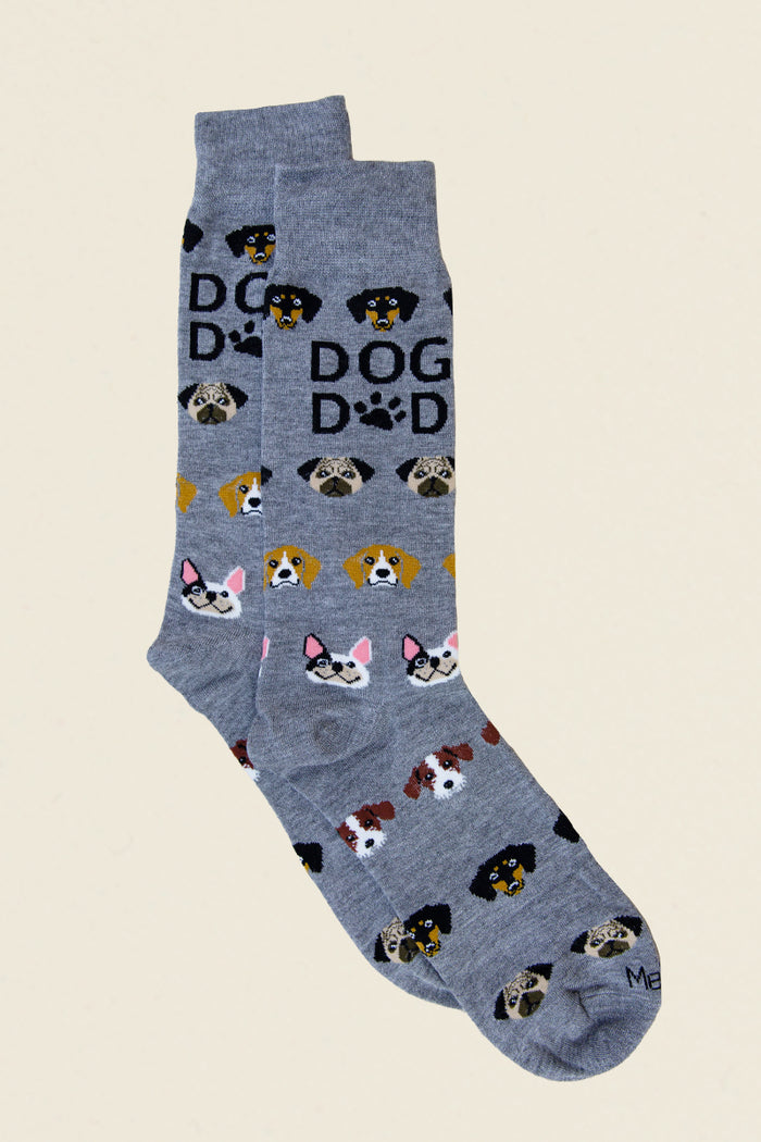 Grey Dog Dad Socks Kin Ship Goods