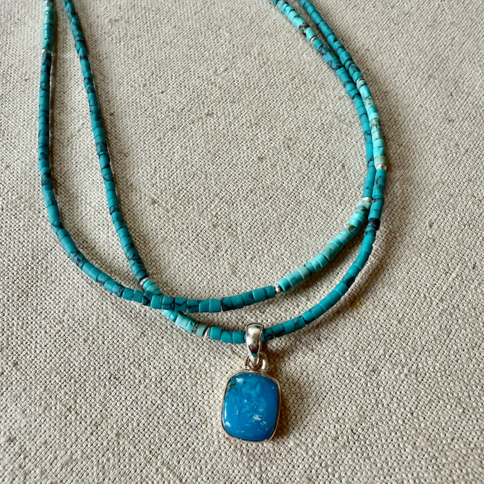 Double Strand Turquoise Necklace