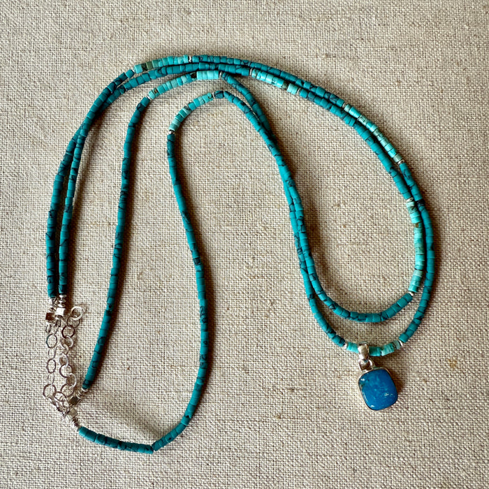 Double Strand Turquoise Necklace